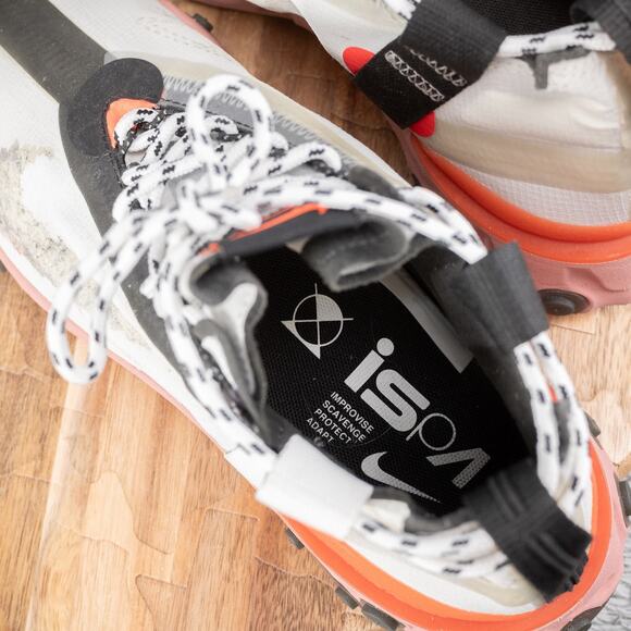Nike React Runner Mid Wr Ispa Middle Cut Sneakers White Size 6.5 AT3143-100 EUC - Picture 7 of 10
